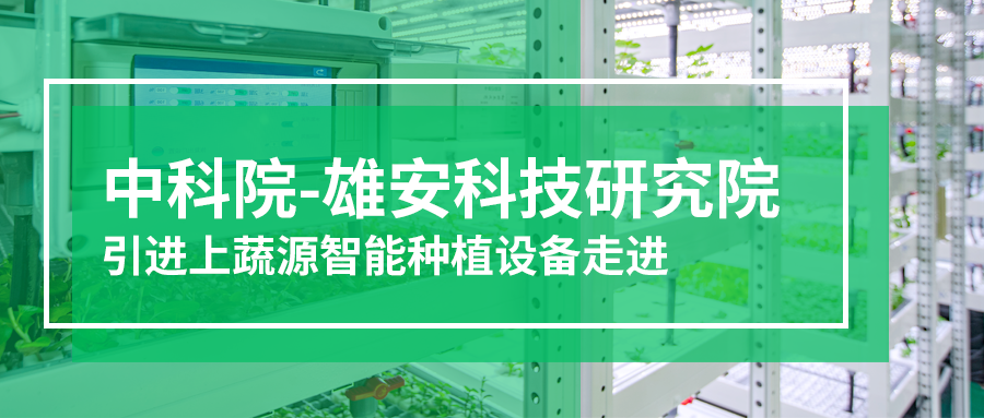 中科院-雄安创新研究院引进【上蔬源】智能种植设备，助力“智慧”农业从实验室走向产业应用